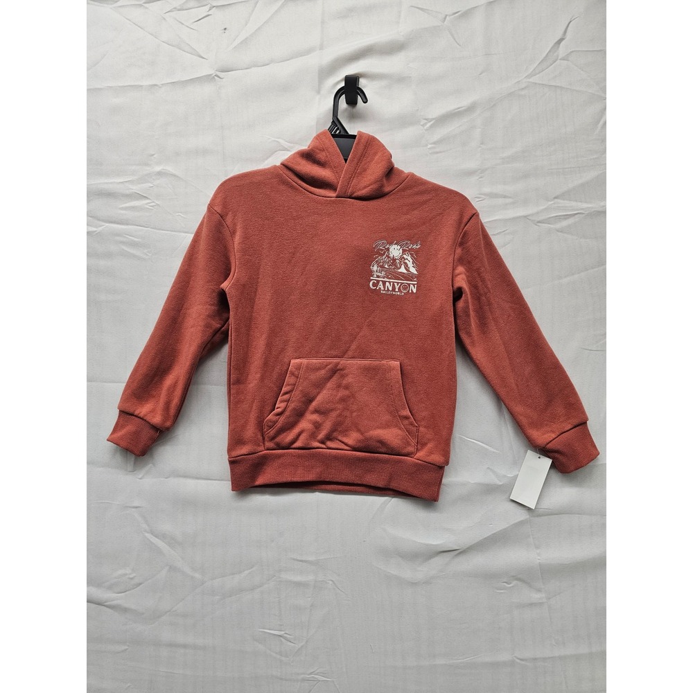SmileyWorld Kids Red Rock Canyon Graphic Hoodie Rust Brown Size S 6/7‎ NEW